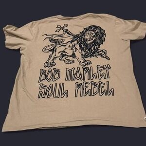 Bob Marley Soul Rebel Graphic T-Shirt Taupe Small Shoe‎ Palace Unisex